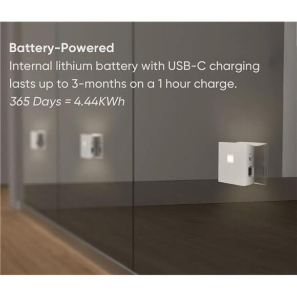 Rechargeable Night Lights with Dusk to Dawn & Motion Sensors, Warm & Soft White - Picture 5 of 7